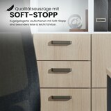 thumbnail of bümö office Aktenschrank Regal mit Schubladen, Büroschrank schmal aus FSC-Holz, 40cm breit in Buche/Silber - Aktenregal & Schubladenschrank mit