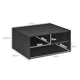 thumbnail of Mueble impresora de 2 niveles soporte de impresora con 3 compartimentos estilo moderno para dormitorio oficina salón 47x40x22,5 cm