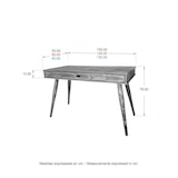 thumbnail of Ócrea Massivholz-Schreibtisch mit 1 Schublade und 4 sehr stabilen Beinen XXL- 120 x 60 Cm