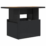 thumbnail of vidaXL Gartentisch Schwarz 100x55x73 cm Poly Rattan und Akazienholz