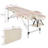 thumbnail of 2 Zonen Massageliege mit Polsterung und Aluminiumgestellbeige