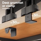 thumbnail of ONKRON Monitor Halterung 2 Monitore für 13 - 32 Zoll Bildschirme bis 10 kg pro Arm, Gasdruckfeder Monitorhalterung,VESA 75x75 - 100x100,Schwarz G160-B