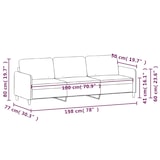 thumbnail of vidaXL 3-Sitzer-Sofa Hellgelb 180 cm Stoff