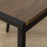 thumbnail of Tavolo Rettangolare e 4 Sedie  da Giardino in Acciaio e MDF Nero e Rovere