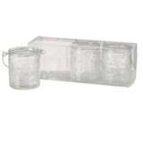 thumbnail of Windlicht Country Glas klar H.7 cm 3er Set