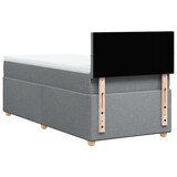 thumbnail of vidaXL Boxspringbett mit Matratze Hellgrau 80x200 cm Stoff