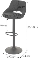 thumbnail of 2er-Set Barhocker HWC-N64, Barstuhl Tresenhocker, Fußablage drehbar, Kunstleder Metall ~ braun