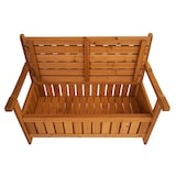 thumbnail of Gartenbank HWC-L68 mit Stauraum, Truhenbank Sitzbank Staufach Aufbewahrung, Outdoor Tanne Holz FSC® 114cm, braun