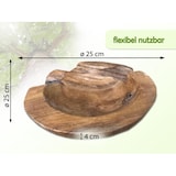 thumbnail of Teakholz Schale Ø 25 cm Einzigartiges Naturprodukt aus Wurzelholz