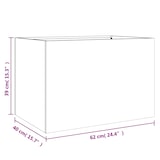 thumbnail of Helloshop26 - Hochbeet für Pflanzen Blumen Terrasse Garten 62 x 40 x 39 cm schwarzer Stahl 02_0037754
