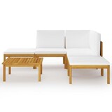 thumbnail of vidaXL 6-tlg. Garten-Lounge-Set mit Kissen Creme Massivholz Akazie