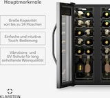 thumbnail of Klarstein Vinamour Weinkühlschrank | 2 Kühlzonen | 7 Regale | Touch-Bedienung | UV-Schutz Schwarz