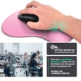 thumbnail of CSL Mauspad mit Gelkissen & Handgelenkauflage, Komfort Office Mousepad, dunkelrosa