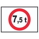 thumbnail of Durchfahrt verboten 7,5 Tonnen Symbol Schild A2 (420x594mm)