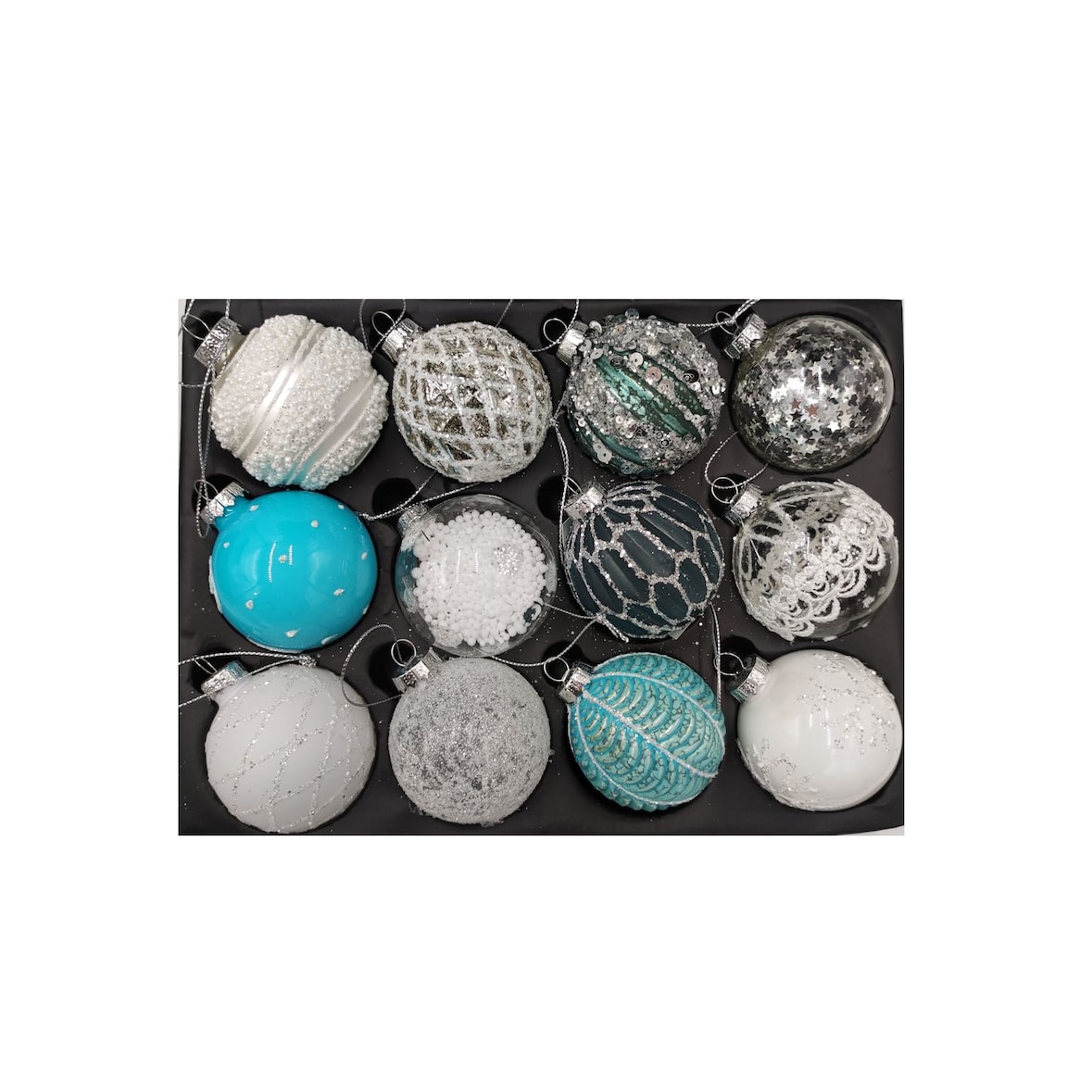 Weihnachtsbaumkugeln Glas 12 STK edle Christbaumkugeln Weihnachtskugeln Kugeln