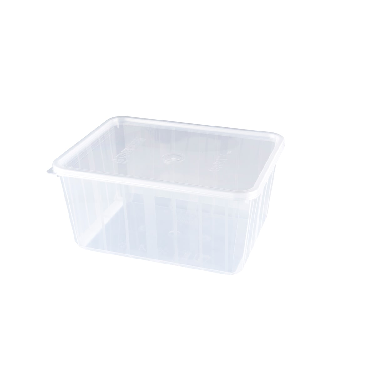 METRO Professional Boîte alimentaire, PP, 1.35 L, 70 mm avec couvercle, transparent, 25 pièces
