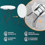 thumbnail of CASARIA® Stehtisch mit Husse Bordeaux-Rot 72 cm  Set