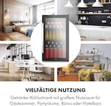 thumbnail of Beersafe XXL Onyx Kühlschrank 80 Liter 3 Böden Panoramaglastür Schwarz