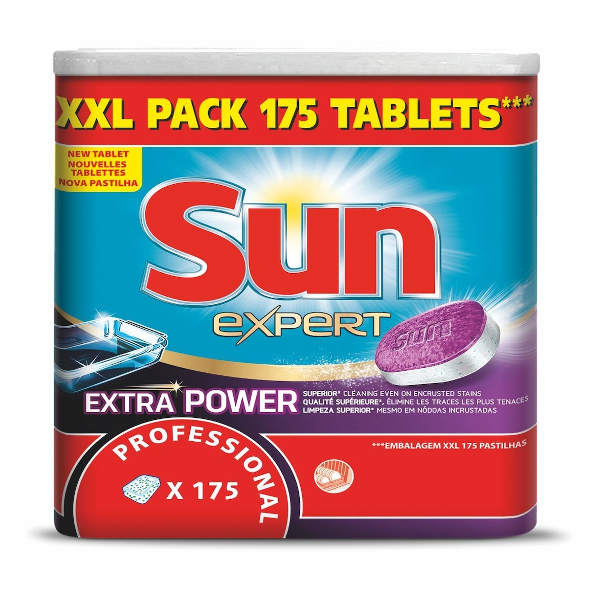 Pastillas de detergente para lavavajillas Sun Pro Extra Power