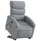 thumbnail of vidaXL Elektrischer Massagesessel mit Aufstehhilfe Hellgrau Stoff
