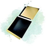 thumbnail of ECOLOMIQUE - 50 Pcs - Plaque carton rectangulaire or/noir - 20 x 30 cm, double face - ECO209POR2030