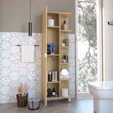 thumbnail of Columna de baño urano en Melamina, con cinco estantes externos y cuatro estantes internos.
