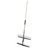 thumbnail of Rastrello raccoglitore doppio pettine con manico in alluminio 28 denti H170cm Brixo