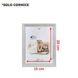 thumbnail of Cornice Portafoto 15x20 cm in Legno Bianco Orizzontale Verticale da Parete Tavolo con Pannello MDF Vetro Crilex Foto Quadri Decorazioni Regalo