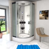 thumbnail of Dampfdusche Duschtempel Sauna Dusche Duschkabine D46-60M2-EC 100x100 cm mit 2K Scheiben Versiegelung