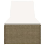 thumbnail of Lettino Prendisole In Polyrattan Marrone E Bianco Crema