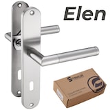 thumbnail of Langschild Drückergarnitur Edelstahl glanz poliert ELEN PZ - Profizylinder Türbeschlag