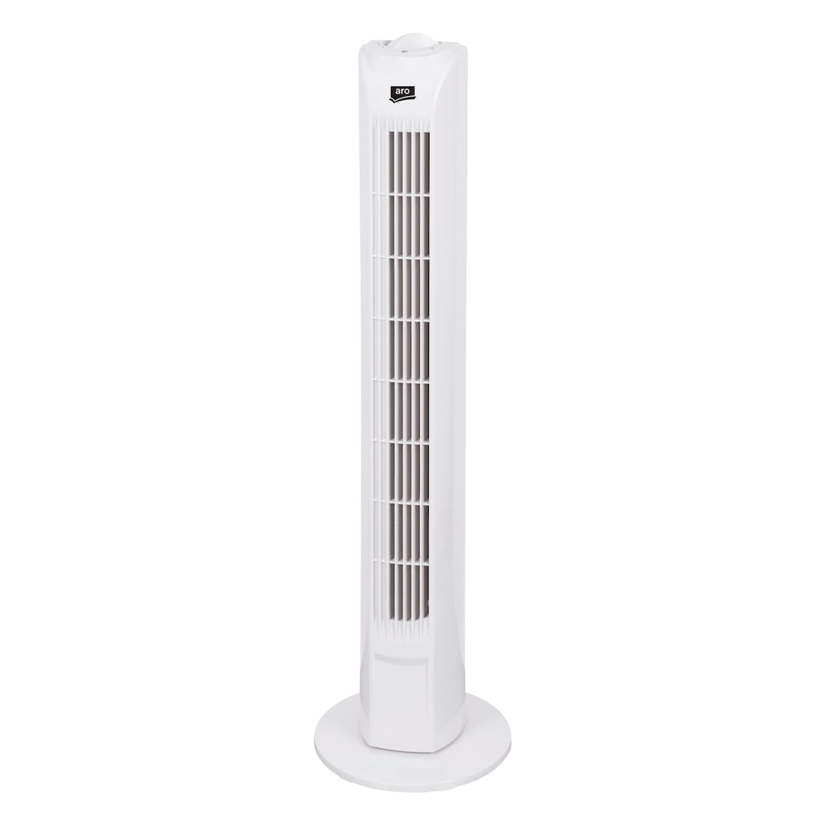 aro Turmventilator TF800, Metall / Kunststoff, 22.5 x 22.5 x 80 cm, 45 W, 3 Geschwindigkeiten, Oszillationsfunktion, weiß
