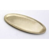 thumbnail of Kerzenteller oval 16 x 7 cm Messing Gold matt satiniert für Ellipsen, Hochzeitskerzen, Taufkerzen