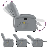 thumbnail of vidaXL Elektrischer Massagesessel mit Aufstehhilfe Hellgrau Stoff