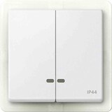 thumbnail of System M Wippe Serien, Schalter/Taster, polarweiß, matt, Sonderaufdruck, Kontrollfenster/Lichtauslass