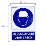 thumbnail of Cartel Obligatorio Usar Casco 30x21 cm.