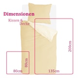 thumbnail of Bettwäsche-Set (135x200cm) Side Way Ocher-Yellow/White