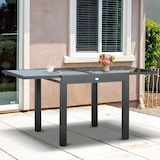 thumbnail of Outsunny Mesa de Jardín Extensible de Aluminio con Tablero de Vidrio 160x80x75cm