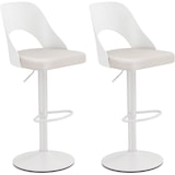 thumbnail of Conjunto de 2 bancos de bar COSTWAY, cadeiras de bar giratórias em 360°, cadeira giratória com altura ajustável