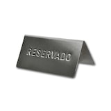 thumbnail of Placa com “reservado” gravado e fabricado em aço inoxidável. Modelo: SMI007