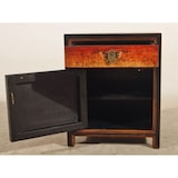 thumbnail of OPIUM OUTLET Meubels Ladekast Nachtkastje Nachtkabinet Nachttabel Nachtkistje 35191-2 zwart-oranje Aziatisch Chinees Oosters