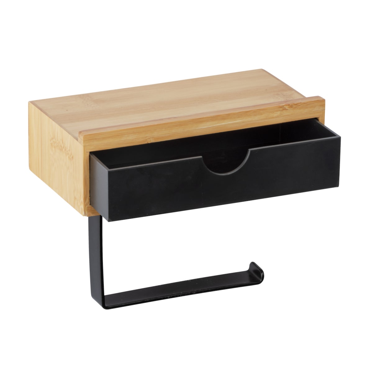WENKO Toilettenpapierrollenhalter mit Schublade Mod. Bambusa