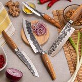thumbnail of 3 Claveles Japones - Cuchillo Verduras 12.5 cm de Acero Forjado con Hoja Martilleada