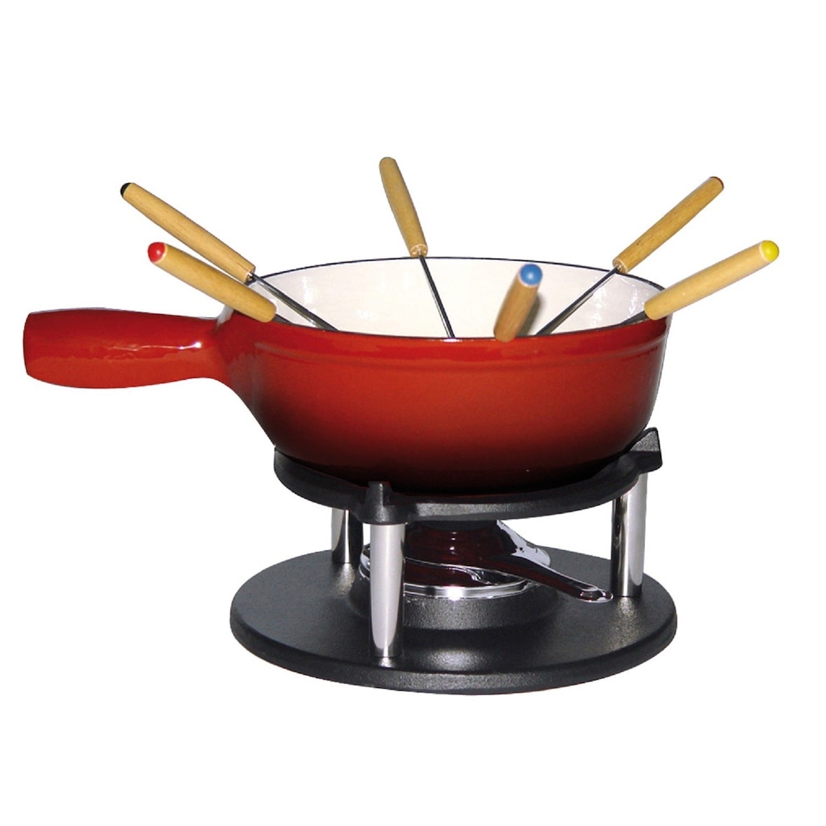 Baumalu Service à fondue savoyarde fonte rouge 20 cm  - 6 pers. 385052