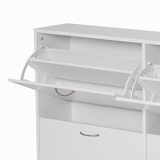 thumbnail of HOMCOM mueble zapatero blanco zapatero moderno con 4 cajones abatibles para 16-24 pares de zapatos para pasillo entrada 120x24x81 cm