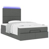 thumbnail of vidaXL Ottoman-Bett mit Matratze & LEDs Dunkelgrau 120x200 cm Stoff