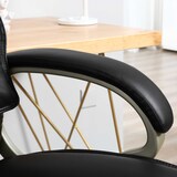 thumbnail of Bürostuhl ergonomisch höhenverstellbar 124x68x73 cm Schwarz mit Wippfunktion 360 Grad drehbar gepolstert Kunstleder Metallgestell