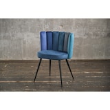 thumbnail of KAWOLA Stuhl JADA Esszimmerstuhl Velvet blau Fuß schwarz