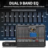 thumbnail of Table De Mixage Audio 14 Canaux Bluetooth Avec Effets DSP Et USB Noir YONIS