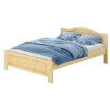 thumbnail of Doppelbett Kiefer natur Ehebett 140x200 Futonbett Massivholzbett Rollrost Matratze 60.37-14 M